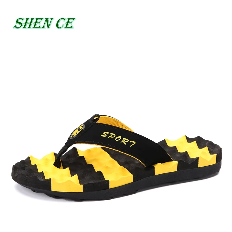 SHEN CE Summer Slippers Flip Flop Shoes Fashion Men Sandals Brand Male Massage Slippers Beach Shoes Water Shoes Big Size 48 
SHEN CE Summer Slippers Flip Flop Shoes Fashion Men Sandals Brand Male Massage Slippers Beach Shoes Water Shoes Big Size 48
