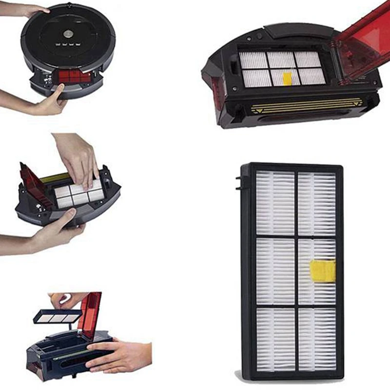 HEPA Filters Brushes Replacement Parts Kit for IRobot Roomba 980 990 900 896 886 870 865 866 800 Accessories
HEPA Filters Brushes Replacement Parts Kit for IRobot Roomba 980 990 900 896 886 870 865 866 800 Accessories