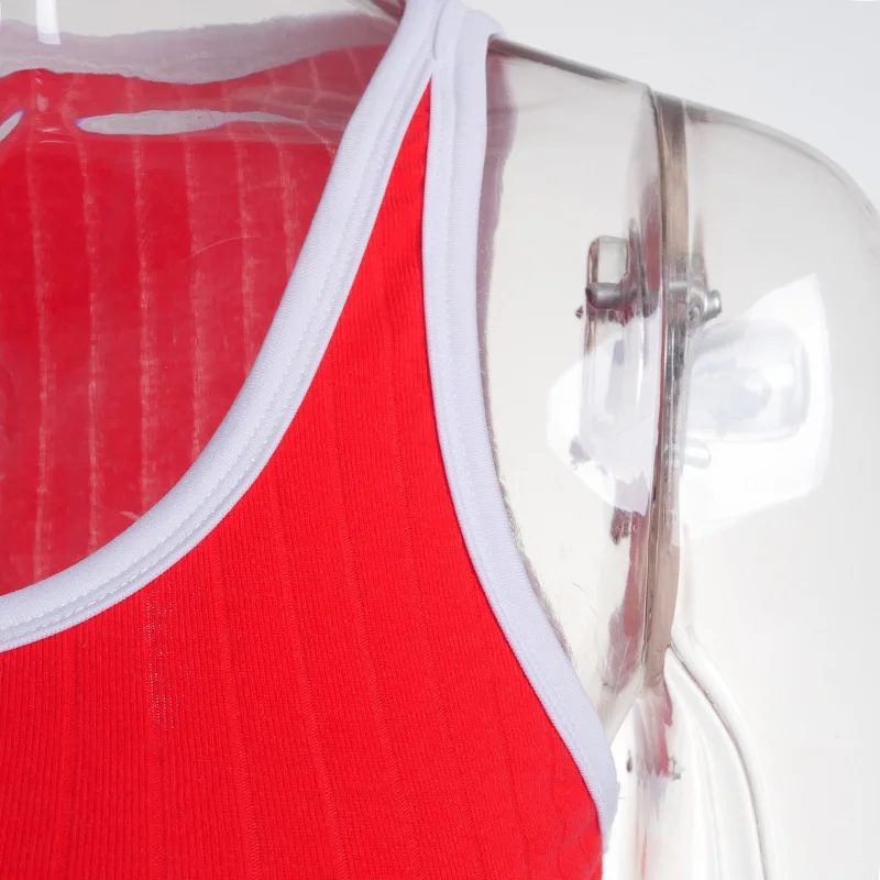 Sexy Lingerie Women's High-Elastic Tube Top Slim Contrasting Ribbed Cropped Button Short Vest Bottoming Shirt Bielizna Femme 
Sexy Lingerie Women's High-Elastic Tube Top Slim Contrasting Ribbed Cropped Button Short Vest Bottoming Shirt Bielizna Femme