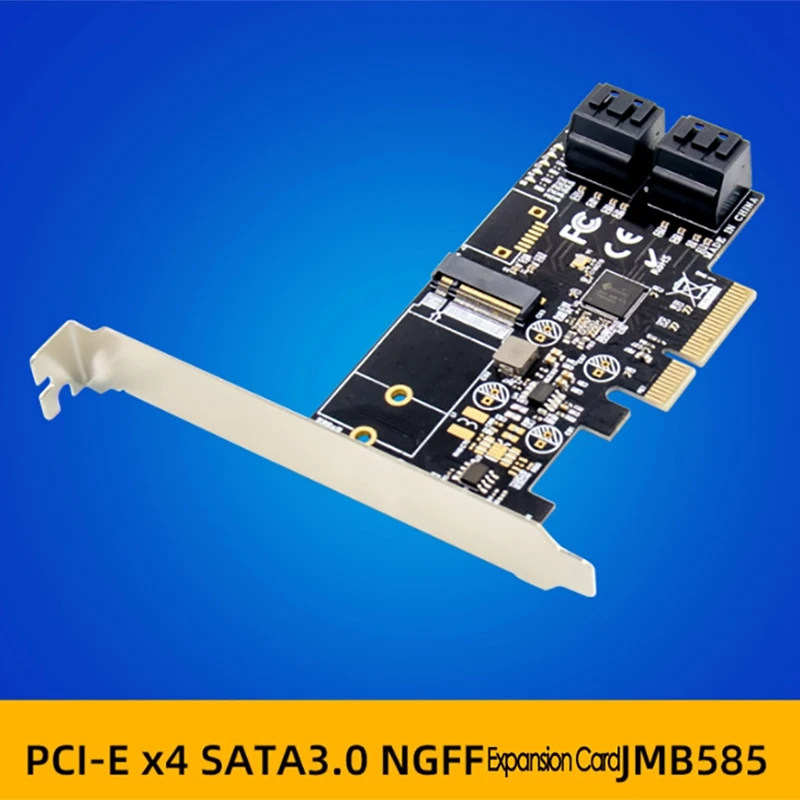 JMB585 PCI-E X4 M.2 Key B NVMe SSD Expansion Card NGFF SSD Adapter Card for Laptop PC
JMB585 PCI-E X4 M.2 Key B NVMe SSD Expansion Card NGFF SSD Adapter Card for Laptop PC