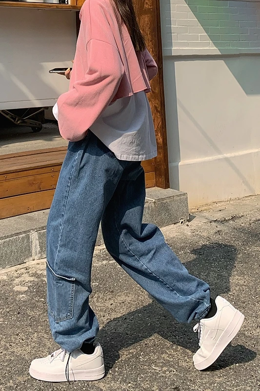 Jeans Women's Side Pocket Foot Pants Autumn Korean High Waist Slimming Contrast Wide Leg Pants Tide
Jeans Women's Side Pocket Foot Pants Autumn Korean High Waist Slimming Contrast Wide Leg Pants Tide