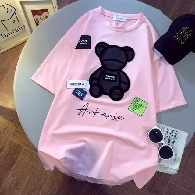 Summer Pure Cotton Three-dimensional Embroidered T-shirt Female Loose Round Neck Short-sleeved Woman Tshirts
Summer Pure Cotton Three-dimensional Embroidered T-shirt Female Loose Round Neck Short-sleeved Woman Tshirts