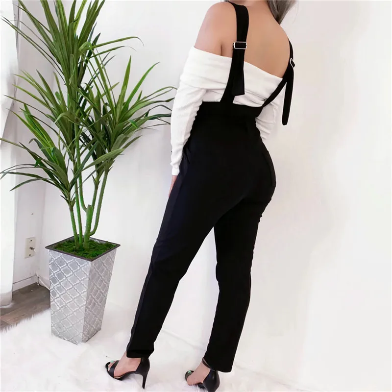 hirigin Autumn Women's Overall Straps Romper new female solid High Waist Trousers ladies fashion Belt Pants Jumpsuit
hirigin Autumn Women's Overall Straps Romper new female solid High Waist Trousers ladies fashion Belt Pants Jumpsuit