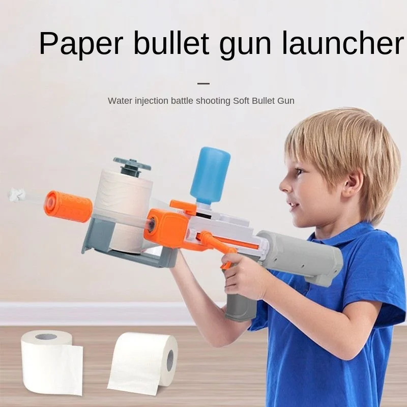 Paper Bullet Gun Toy Creative Toilet Roll Paper Launcher Soft Bullet Gun Battle Shooting Children's Toy Air Soft Gun Rifle
Paper Bullet Gun Toy Creative Toilet Roll Paper Launcher Soft Bullet Gun Battle Shooting Children's Toy Air Soft Gun Rifle