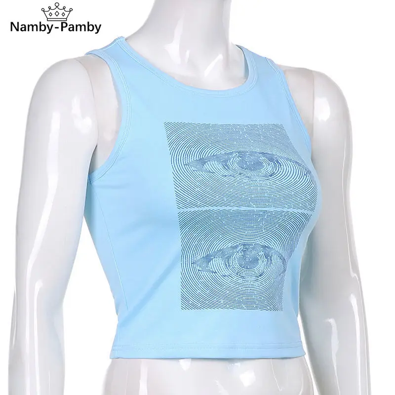 onlyUU 90s Casual SweatsEyes Printed Tank Tops y2k Harajuku Corset Tops Vintage Fashion Streetwear Sleeveless Crop Top Women
onlyUU 90s Casual SweatsEyes Printed Tank Tops y2k Harajuku Corset Tops Vintage Fashion Streetwear Sleeveless Crop Top Women