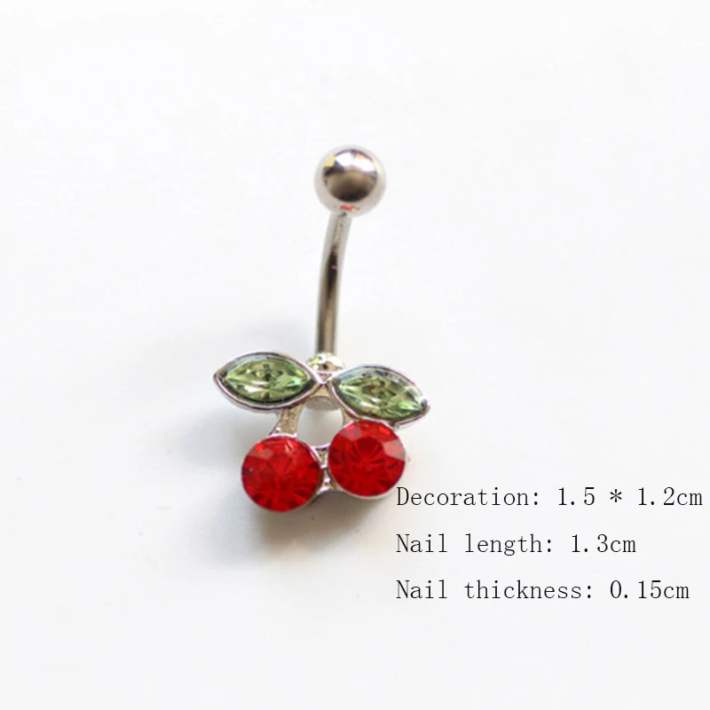 1Pc Stainless Steel Rhinestone Red Cherry Navel Belly Button Barbell Ring Body Piercing
1Pc Stainless Steel Rhinestone Red Cherry Navel Belly Button Barbell Ring Body Piercing