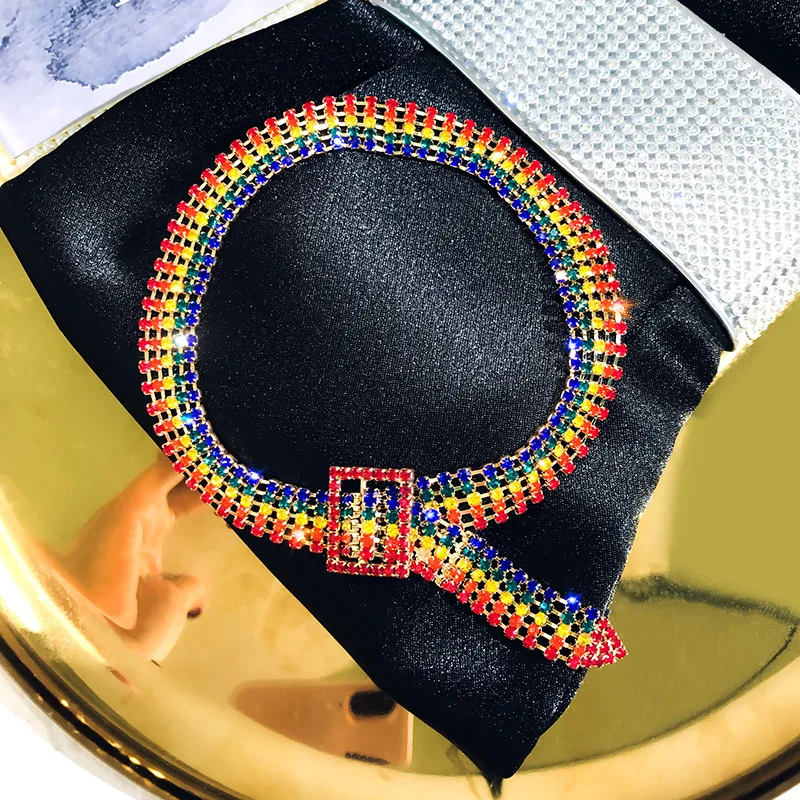 European and American Rainbow Full Diamond Clavicle Chain Female Japan and South Korea Short Choker Necklace Neck Jewelry
European and American Rainbow Full Diamond Clavicle Chain Female Japan and South Korea Short Choker Necklace Neck Jewelry
