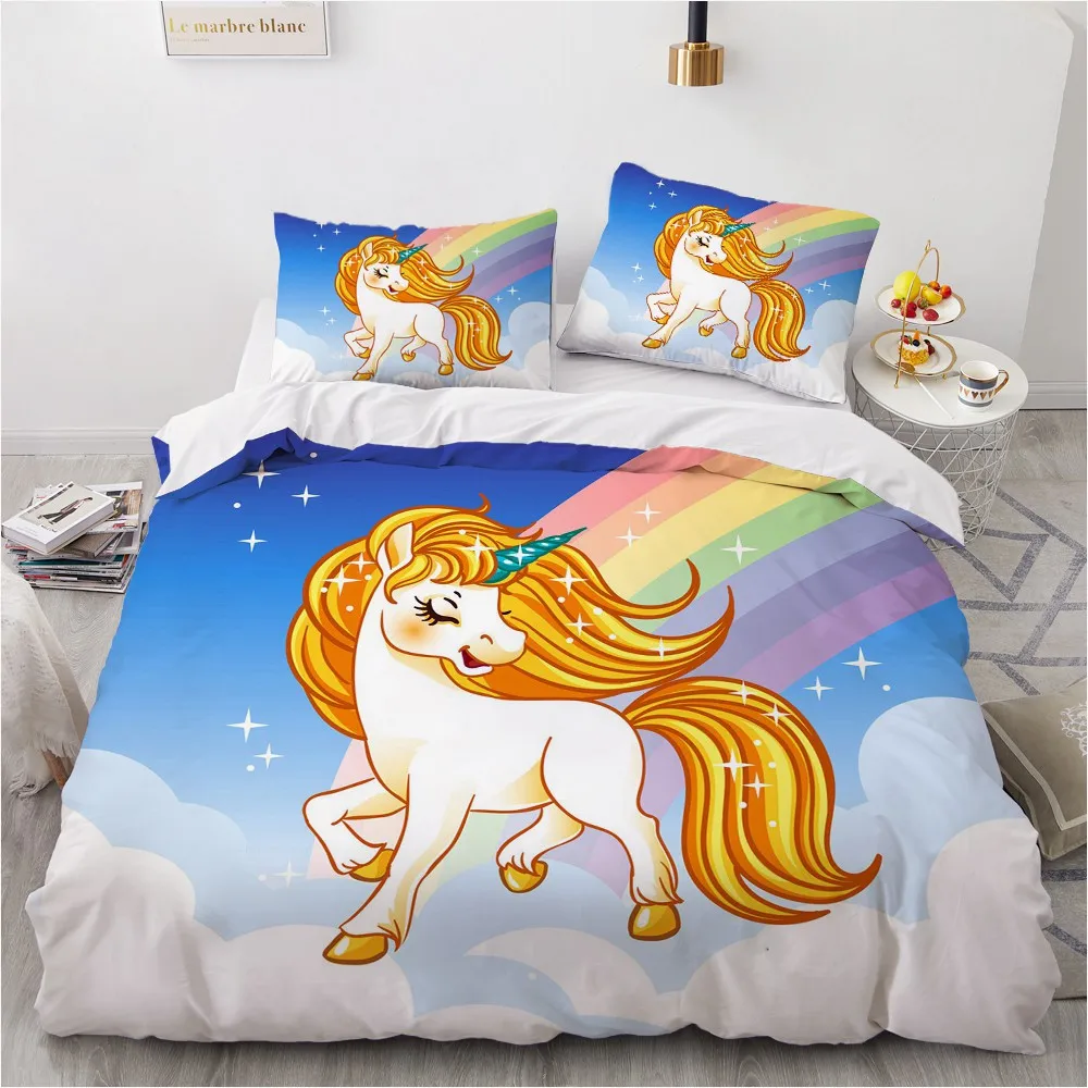 Unicorn Duvet Cover Sets White Comforther Covers Custom Design Cartoon Pillow Sham 203*230cm Full King Queen Size 3D Beddings
Unicorn Duvet Cover Sets White Comforther Covers Custom Design Cartoon Pillow Sham 203*230cm Full King Queen Size 3D Beddings