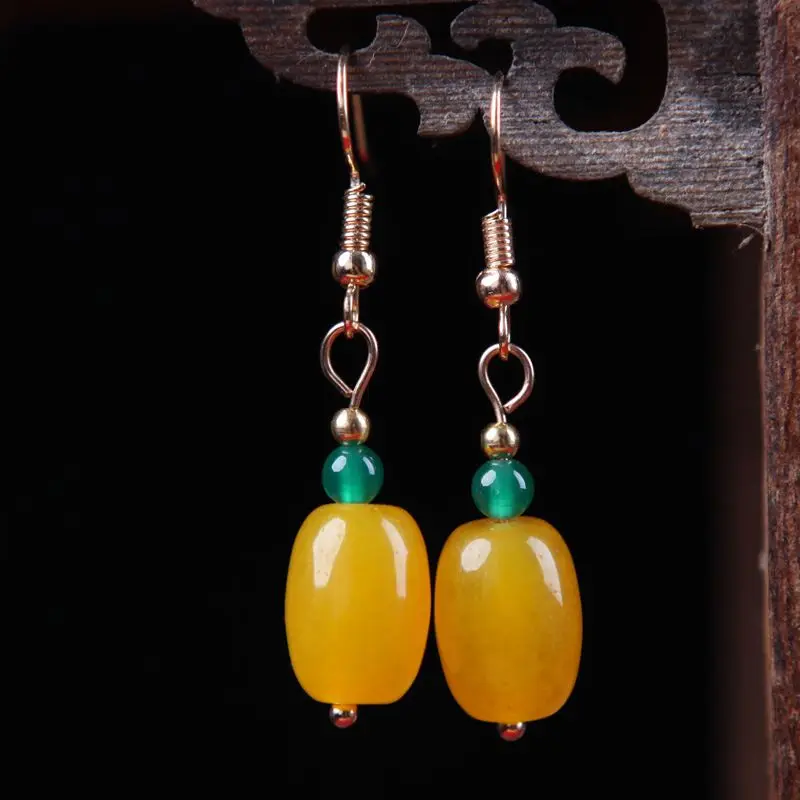 2021 Vintage Hanging Earrings for Women Yellow Agate Dangle Drop Natural Stone Earing Jewelry Gifts
2021 Vintage Hanging Earrings for Women Yellow Agate Dangle Drop Natural Stone Earing Jewelry Gifts