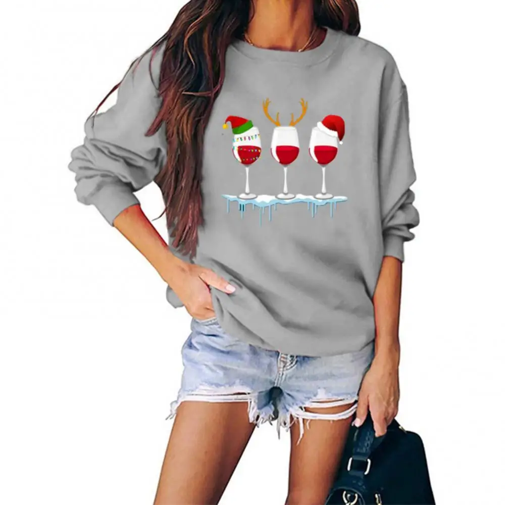 Women T Shirt 2021 Autumn Winter Long Sleeve Wineglasses Print Pullovers Loose Christmas Aesthetic Blouse Sweatshirt Plus Size
Women T Shirt 2021 Autumn Winter Long Sleeve Wineglasses Print Pullovers Loose Christmas Aesthetic Blouse Sweatshirt Plus Size