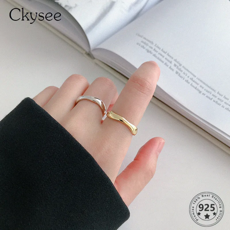 Ckysee 2020 Trend Personality 925 Sterling Silver Ring Korean Wave Lrregular Adjustable Ring Female Original Jewelry
Ckysee 2020 Trend Personality 925 Sterling Silver Ring Korean Wave Lrregular Adjustable Ring Female Original Jewelry