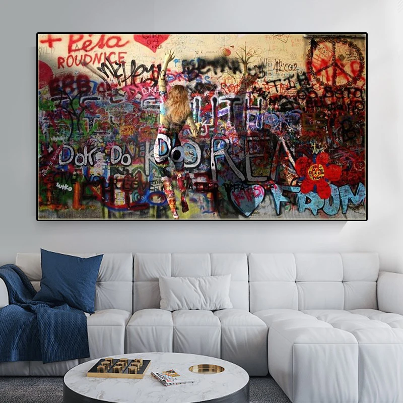 Abstract Graffiti Art Nude Woman Posters Modern Pop Street Canvas Painting Print Wall Picture for Living Room Home Decor Cuadros
Abstract Graffiti Art Nude Woman Posters Modern Pop Street Canvas Painting Print Wall Picture for Living Room Home Decor Cuadros
