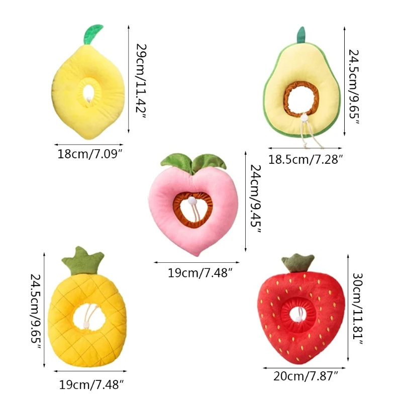Pet Cat Recovery Collar Elizabeth Cone with Cute Fruit Shape Soft Cotton Comfortable Recovery Collar for Pet
Pet Cat Recovery Collar Elizabeth Cone with Cute Fruit Shape Soft Cotton Comfortable Recovery Collar for Pet