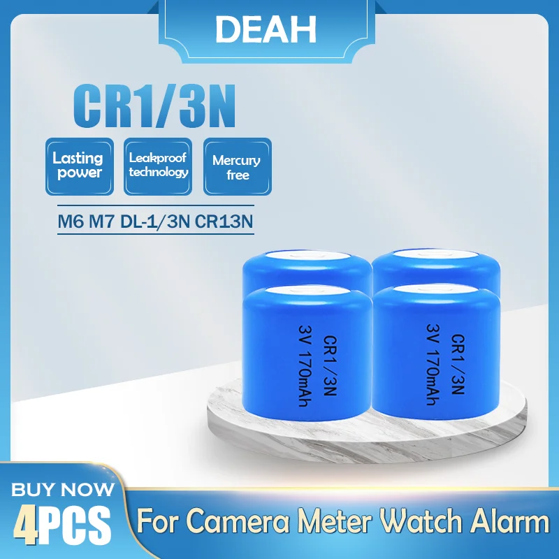 4 шт./лот CR1/3N DL1/3N 3V Первичная литиевая батарея CR1/3 1/3N CR13N 13N CR13 для кнопки камеры