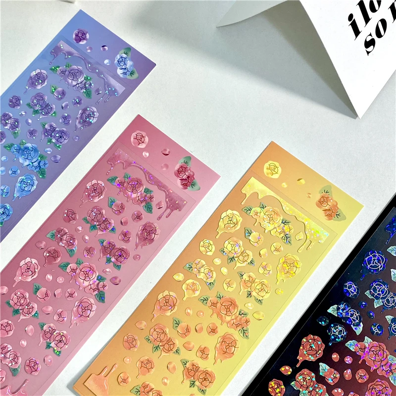 Melting Rose Flowers Lsaer Sticker Scrapbooking Decoration Korean Ins Star Chaser Props Stickers Kawaii Stationary Art Supplies
Melting Rose Flowers Lsaer Sticker Scrapbooking Decoration Korean Ins Star Chaser Props Stickers Kawaii Stationary Art Supplies