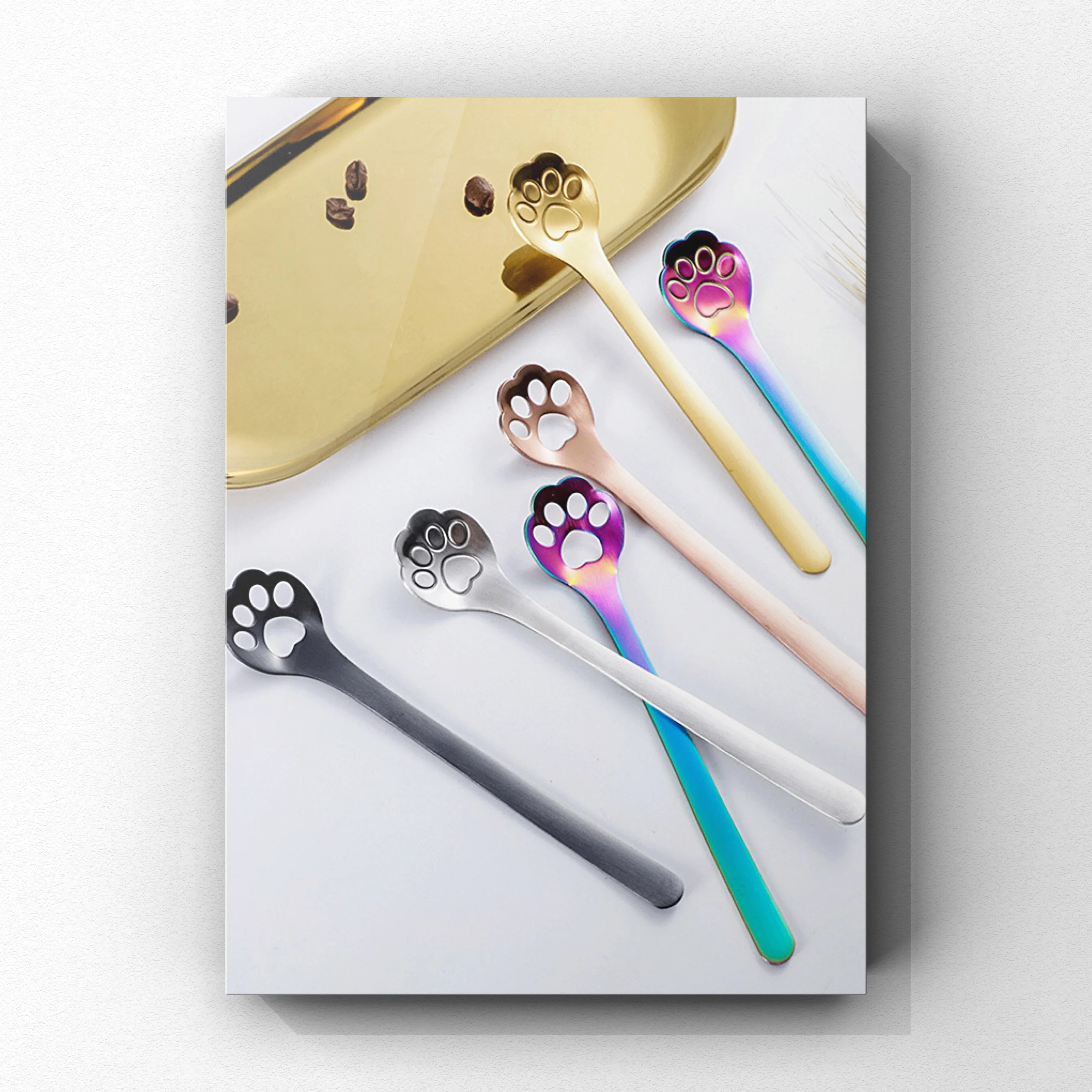 1 Pcs Cute High quality Gold Cat claw Mini Creative Coffee Stainless Steel Spoon Gift Cake Stirring Sugar Soup Dessert Teaspoon
1 Pcs Cute High quality Gold Cat claw Mini Creative Coffee Stainless Steel Spoon Gift Cake Stirring Sugar Soup Dessert Teaspoon