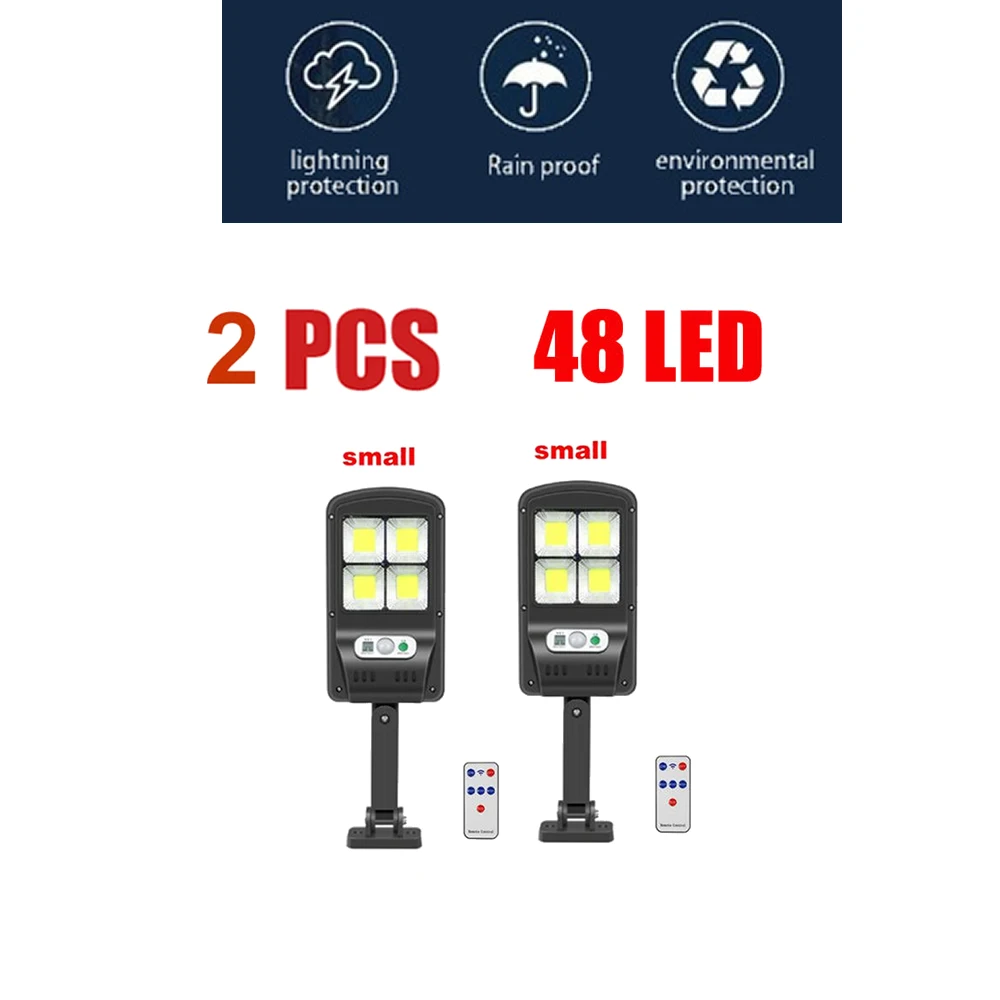 2 шт., солнечный светильник с датчиком движения, 120 светодиодов 
2 шт., солнечный светильник с датчиком движения, 120 светодиодов