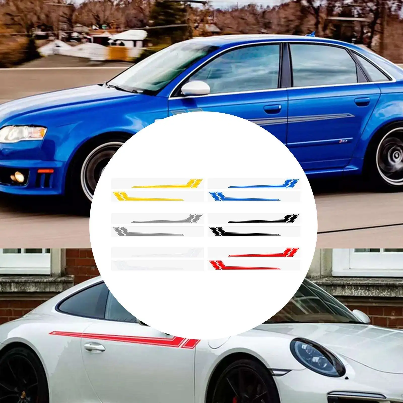 2Pcs BL037 Full Car Sticker Garland Car Stripes Universal Easy to Install, Easy Removal Unique Decoration 
2Pcs BL037 Full Car Sticker Garland Car Stripes Universal Easy to Install, Easy Removal Unique Decoration