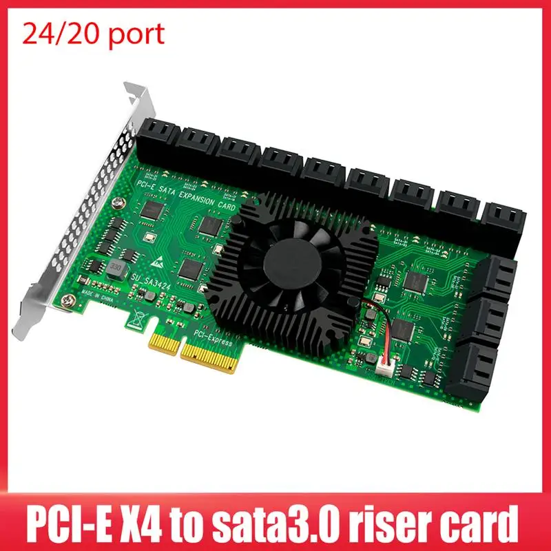 88SE9215 Chip 8 Ports SATA3.0 To PCIe Expansion Card PCI Express SATA Adapter SATA 3 Converter With Heat Sink Expansion Cards Pc
88SE9215 Chip 8 Ports SATA3.0 To PCIe Expansion Card PCI Express SATA Adapter SATA 3 Converter With Heat Sink Expansion Cards Pc