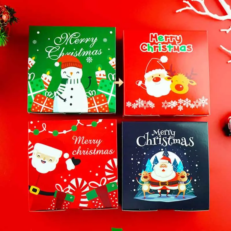 

Packing Box Favours Candy Boxes Treat Paper Pack Christmas Gift Boxes Party Sweet Biscuit 5PCS