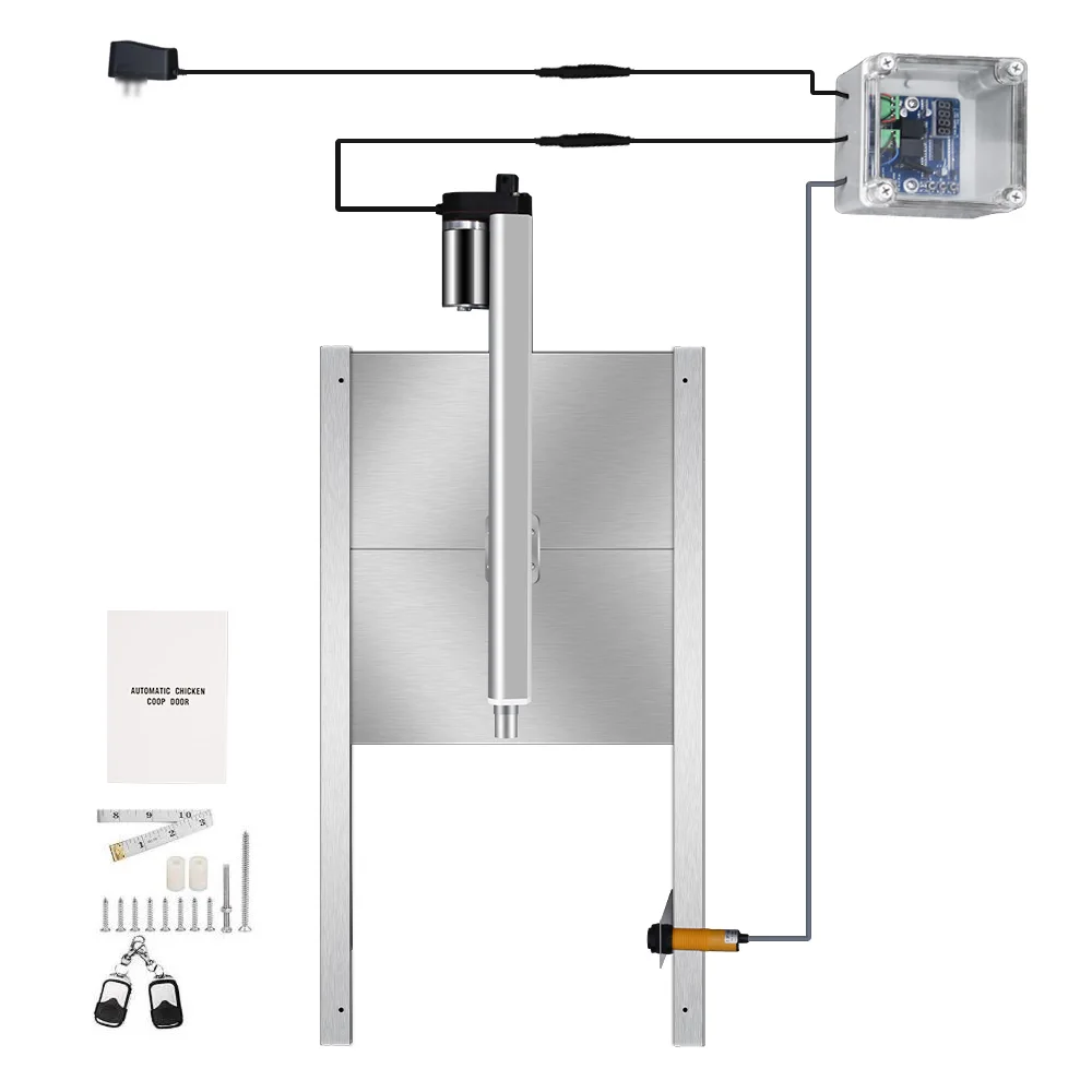 110V-220V Infrared Automatic Chicken Coop Door Opener Closer Kit Timing Control Remote Controls Outdoor Henhouse Safety Coop
110V-220V Infrared Automatic Chicken Coop Door Opener Closer Kit Timing Control Remote Controls Outdoor Henhouse Safety Coop