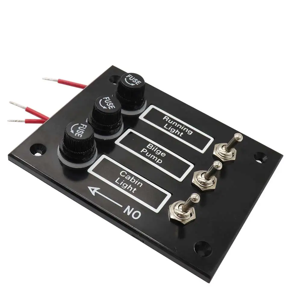 3 Gang Toggle Rocker Switch Panel with 5A Fuse for Car Marine Boat Yacht ON-OFF 12V-24V
3 Gang Toggle Rocker Switch Panel with 5A Fuse for Car Marine Boat Yacht ON-OFF 12V-24V