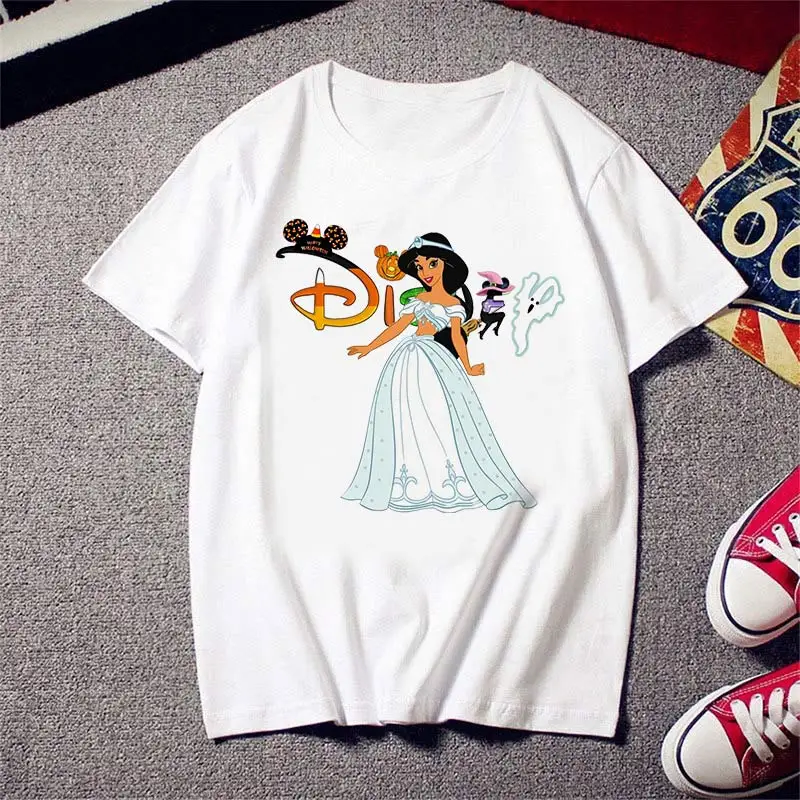 Fashion Disney Cartoon Princess Jasmine T-shirts Women New Summer Loose Oversized Tshirts Tops Ladies 90s Short Sleeve White Tee 
Fashion Disney Cartoon Princess Jasmine T-shirts Women New Summer Loose Oversized Tshirts Tops Ladies 90s Short Sleeve White Tee