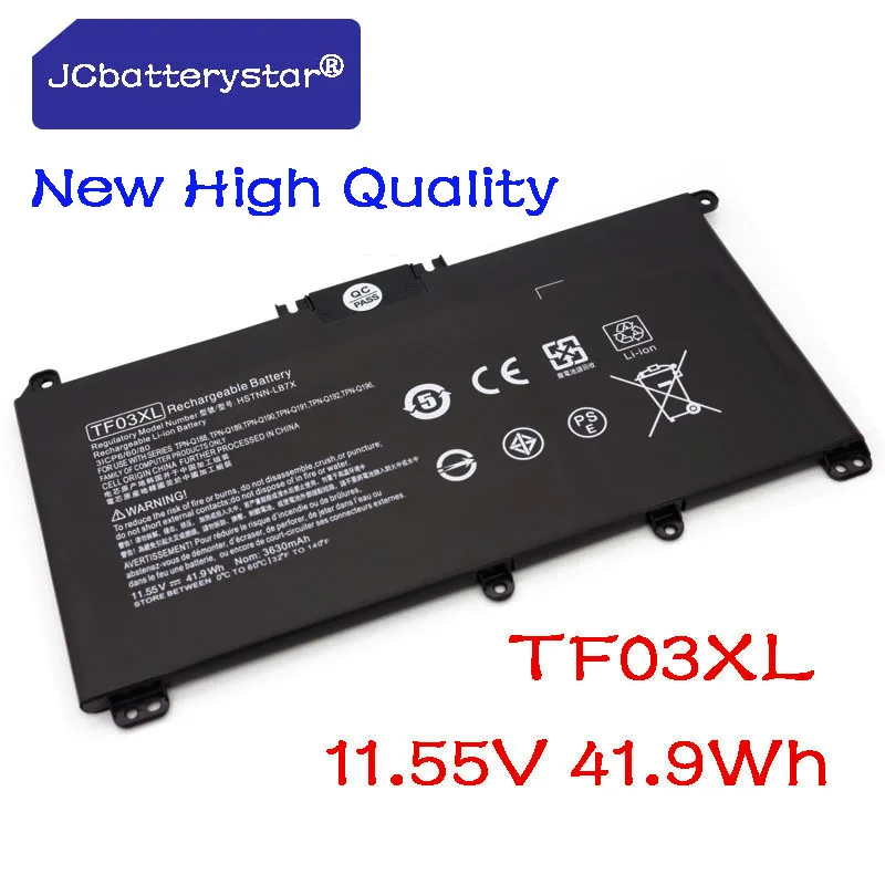 JC Original TF03XL TF03 Battery For HP Pavilion 15-CC 14-bf033TX 14-bf108TX 14-bf008TU HSTNN-UB7J TPN-Q188 TPN-Q189 TPN-Q190
JC Original TF03XL TF03 Battery For HP Pavilion 15-CC 14-bf033TX 14-bf108TX 14-bf008TU HSTNN-UB7J TPN-Q188 TPN-Q189 TPN-Q190