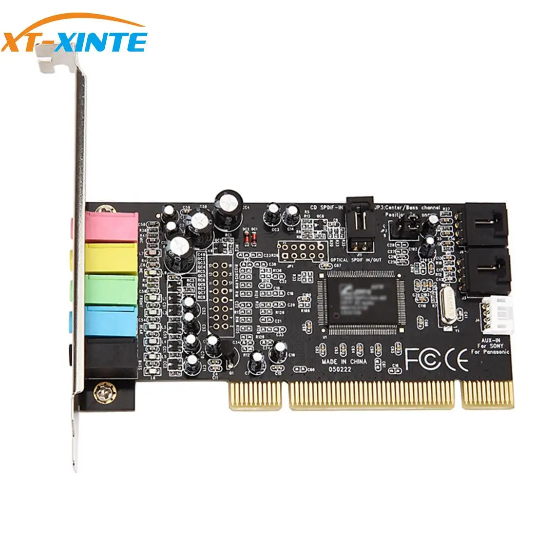 

XT-XINTE PCI Звуковая карта 5,1 каналов 5,1 каналов CMI8738 чипсет аудио интерфейс PCI-Express стерео цифровая карта настольная звуковая карта