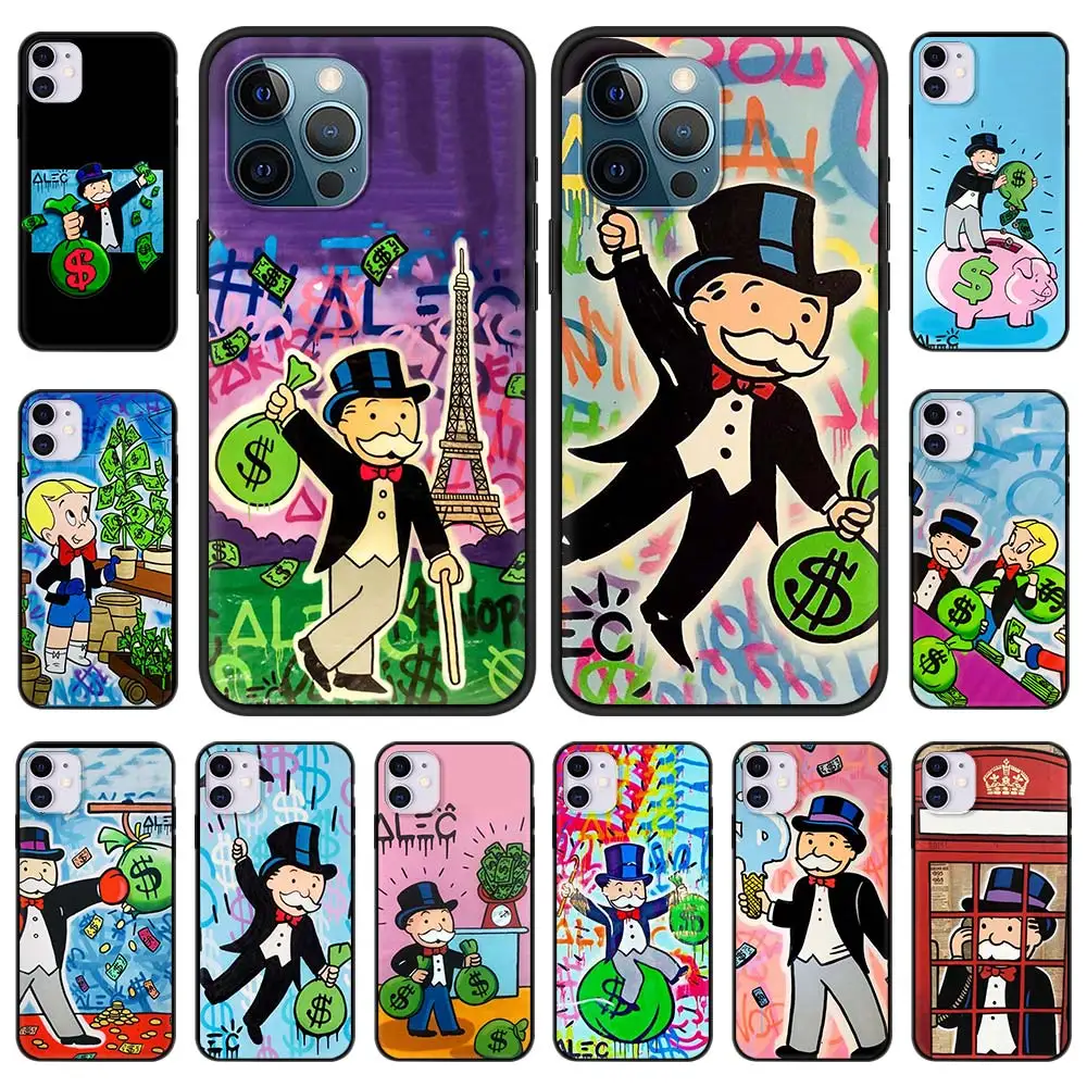 Cartoon Dollar Monopolys Phone Case For iPhone 11 Pro XS XR X Cover For iPhone 12 13 Pro Max 7 8 Plus SE 2020 Black Shell Coque
Cartoon Dollar Monopolys Phone Case For iPhone 11 Pro XS XR X Cover For iPhone 12 13 Pro Max 7 8 Plus SE 2020 Black Shell Coque