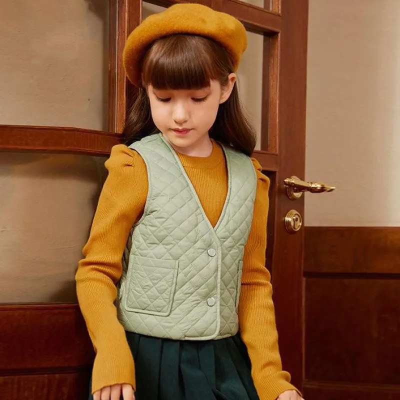Autumn Spring Thickening Down Vest For Girls Single Breasted Warm Tank Tops Children Teens Casual Sleeveless Tops Clothes 3-14Y
Autumn Spring Thickening Down Vest For Girls Single Breasted Warm Tank Tops Children Teens Casual Sleeveless Tops Clothes 3-14Y