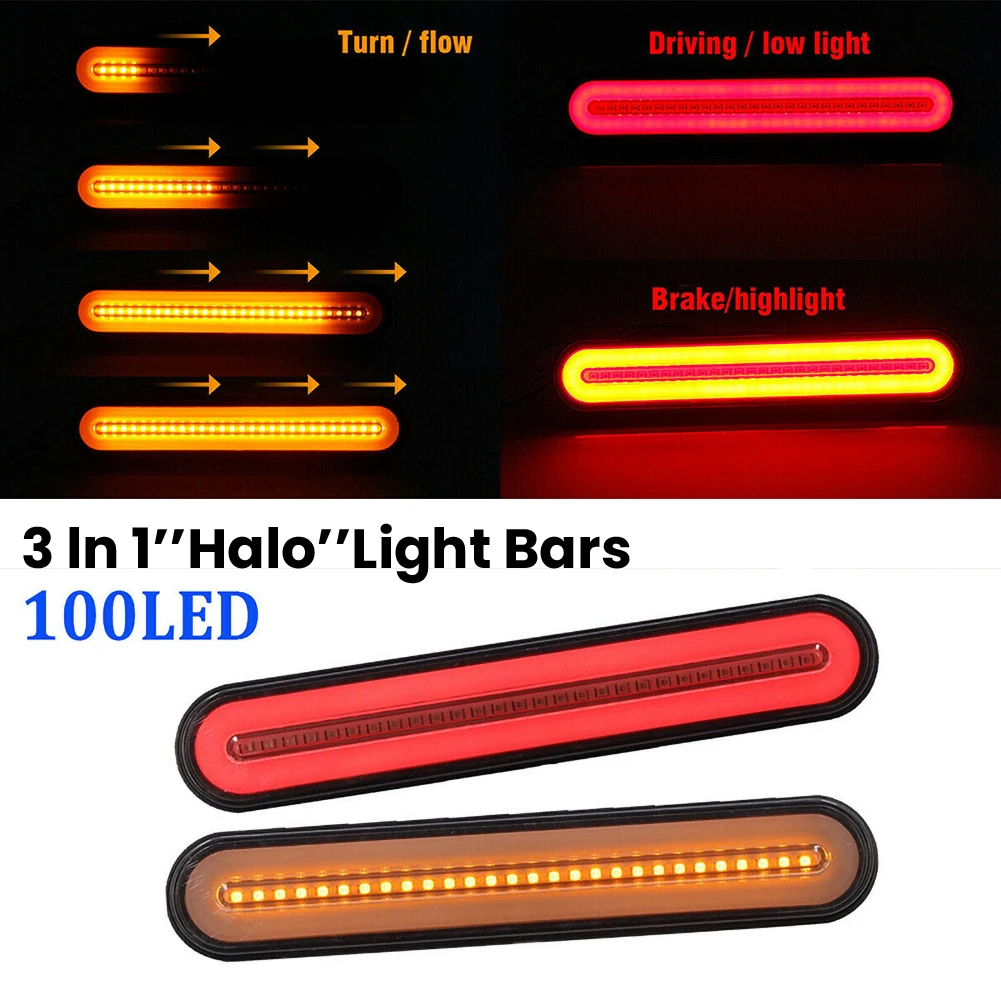 2Pcs Neon LED RV Trailer Truck Brake Light Waterproof Tail Brake Stop Light Flowing Turn Signal Lamp 12-24V Waterproof Tail Lig
2Pcs Neon LED RV Trailer Truck Brake Light Waterproof Tail Brake Stop Light Flowing Turn Signal Lamp 12-24V Waterproof Tail Lig