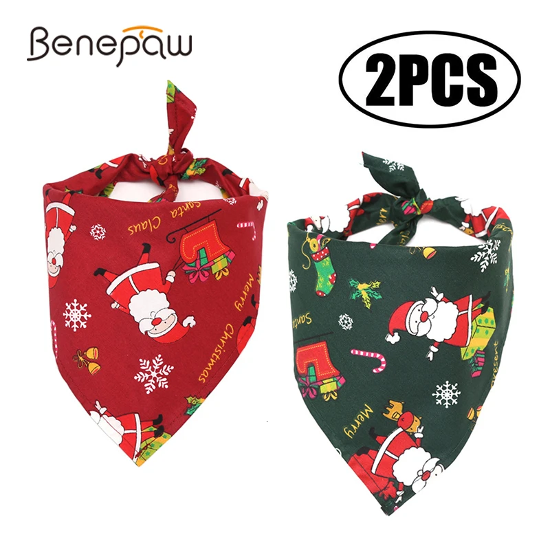 Benepaw 2 Pieces Christmas Pet Dog Bandana Stylish Reversible Triangular Bibs Scarf For Small Medium Large Dogs Accessories
Benepaw 2 Pieces Christmas Pet Dog Bandana Stylish Reversible Triangular Bibs Scarf For Small Medium Large Dogs Accessories