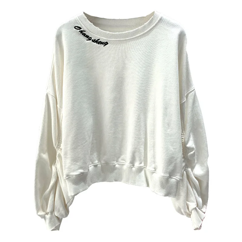 2021 Spring New Simple Neckline Letter Embroidered Crew Neck Short Pullover Top Fashion Sweatshirt Women Tops
2021 Spring New Simple Neckline Letter Embroidered Crew Neck Short Pullover Top Fashion Sweatshirt Women Tops