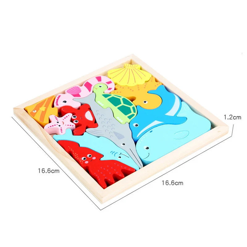 Wooden Cartoon Animal 3D Jigsaw Puzzle Montessori Cognitive Matching Stacking Balance Game Educational Toys Gift for Children
Wooden Cartoon Animal 3D Jigsaw Puzzle Montessori Cognitive Matching Stacking Balance Game Educational Toys Gift for Children
