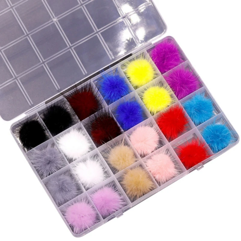 24pcs/Box Puffy Pompoms For Nail Fashion Hairball Polish Manicure DIY Detachable Magnet Ball Fluffy Nail Charm 2.7cm
24pcs/Box Puffy Pompoms For Nail Fashion Hairball Polish Manicure DIY Detachable Magnet Ball Fluffy Nail Charm 2.7cm