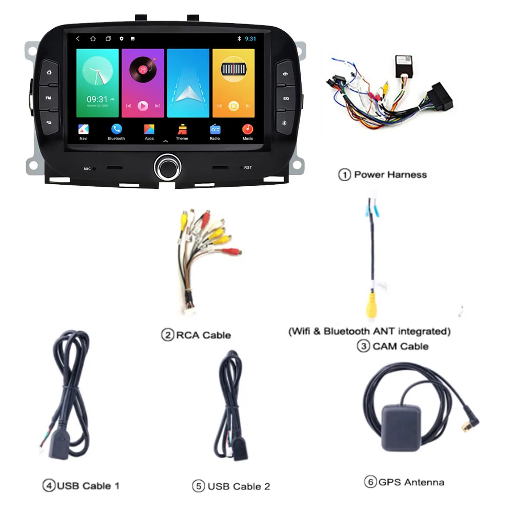 2 Din Android Autoradio For Fiat 500 2016-2019 7" Screen Multimedia Video Player Audio Car Stereo Gps Navigation Radio
2 Din Android Autoradio For Fiat 500 2016-2019 7" Screen Multimedia Video Player Audio Car Stereo Gps Navigation Radio