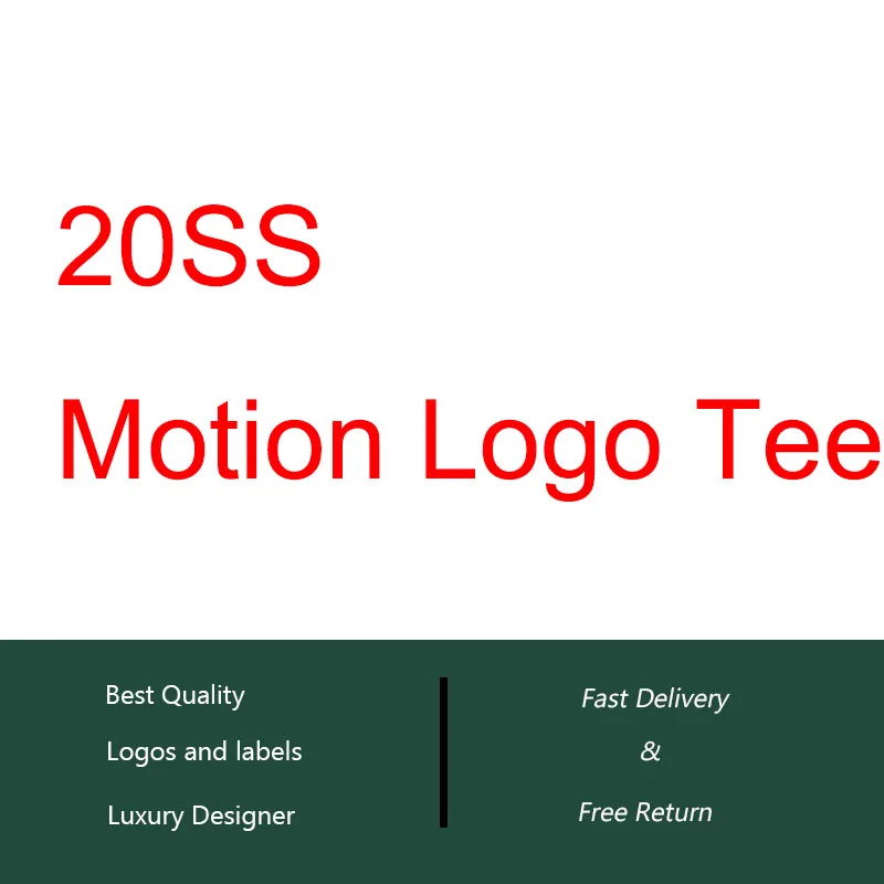 20ss Motion Logo Tee Men Women Short Sleeve T-Shirts HipHop Streetwear Box Logo T Shirt Men
20ss Motion Logo Tee Men Women Short Sleeve T-Shirts HipHop Streetwear Box Logo T Shirt Men