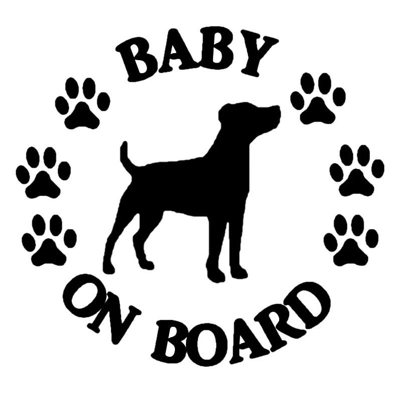 CK20862# наклейки на авто Baby Jack Russell on Board водонепроницаемые машину наклейка для