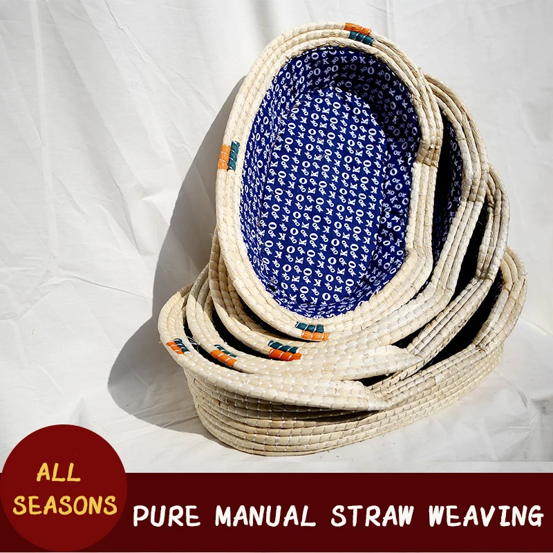 2020 New Creative Handmade Straw Weaving Season Dog Kennel Cat Litter Pet Seat Cushion Pet Supplies
2020 New Creative Handmade Straw Weaving Season Dog Kennel Cat Litter Pet Seat Cushion Pet Supplies