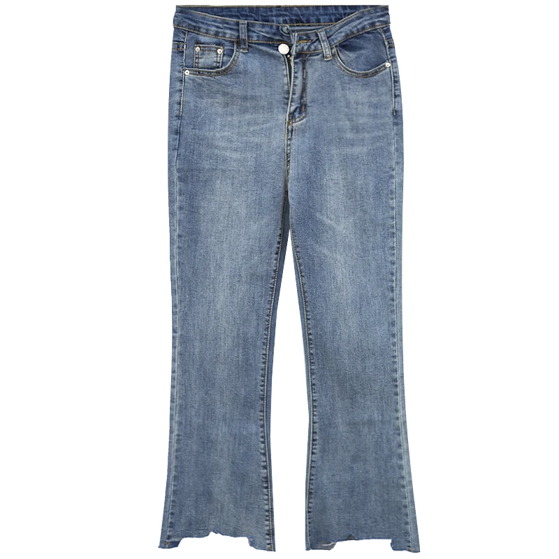 Korean Style Versatile High Waist Slimming Irregular Jeans Women's Spring and Autumn 2021 New Student Casual Ankle-Length 
Korean Style Versatile High Waist Slimming Irregular Jeans Women's Spring and Autumn 2021 New Student Casual Ankle-Length