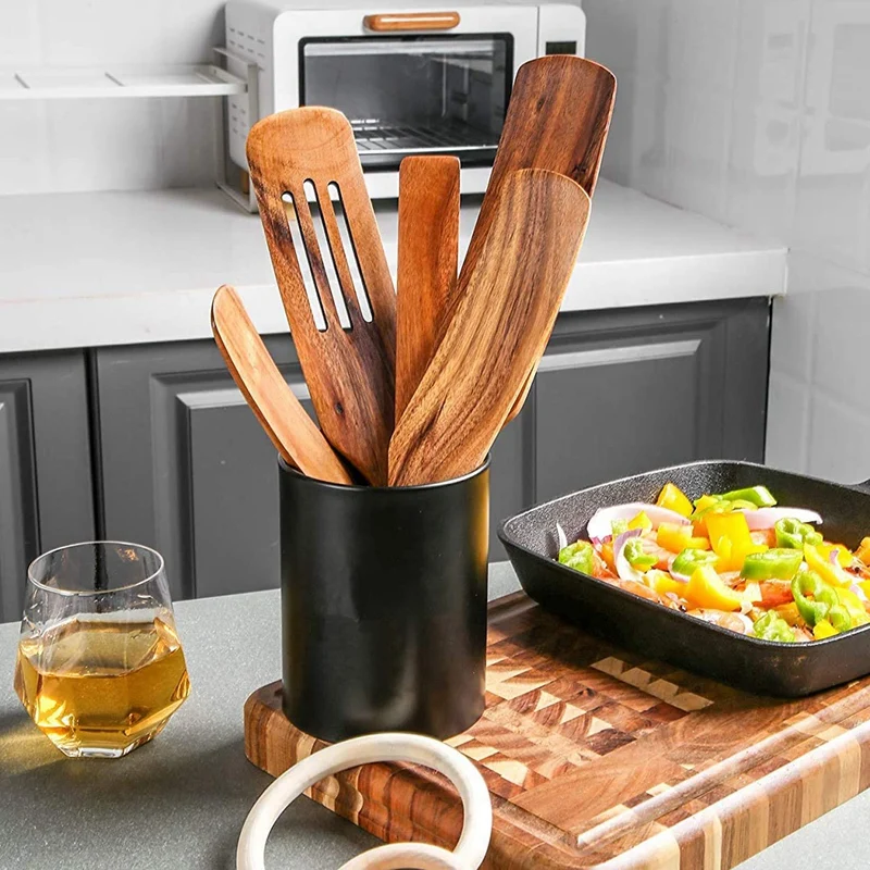 6-Piece Cooking Utensils Set Natural Teak Kitchen Wooden Cooking Utensils Set Spatula Slotted Spatula
6-Piece Cooking Utensils Set Natural Teak Kitchen Wooden Cooking Utensils Set Spatula Slotted Spatula