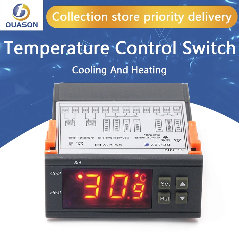 

STC-800 Aquarium Incubator Seafood Machine Electronic Digital Microcomputer Temperature Controller Switch Cooling and Heating