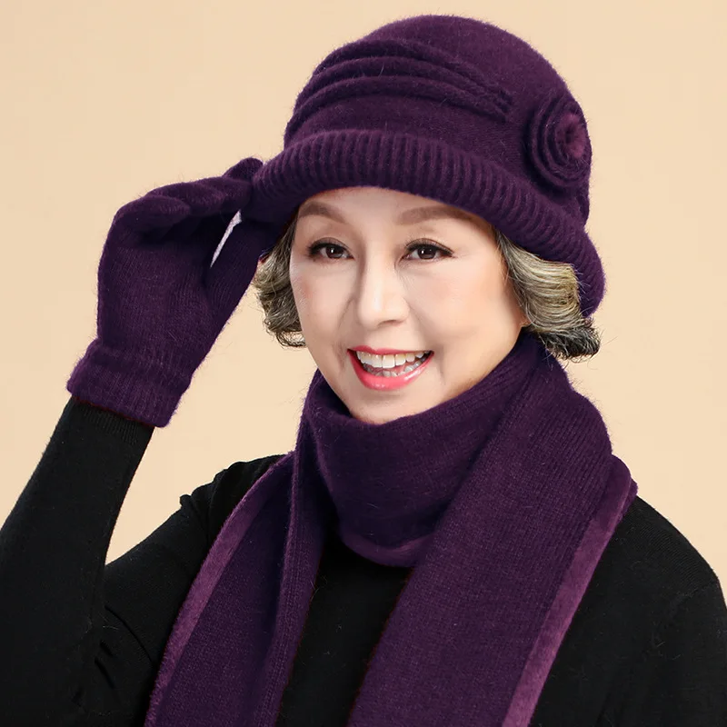 Winter Middle-Aged And Elderly Mother Hat Plus Velvet Padded Warm Woolen Knitted Hat For Old Lady
Winter Middle-Aged And Elderly Mother Hat Plus Velvet Padded Warm Woolen Knitted Hat For Old Lady