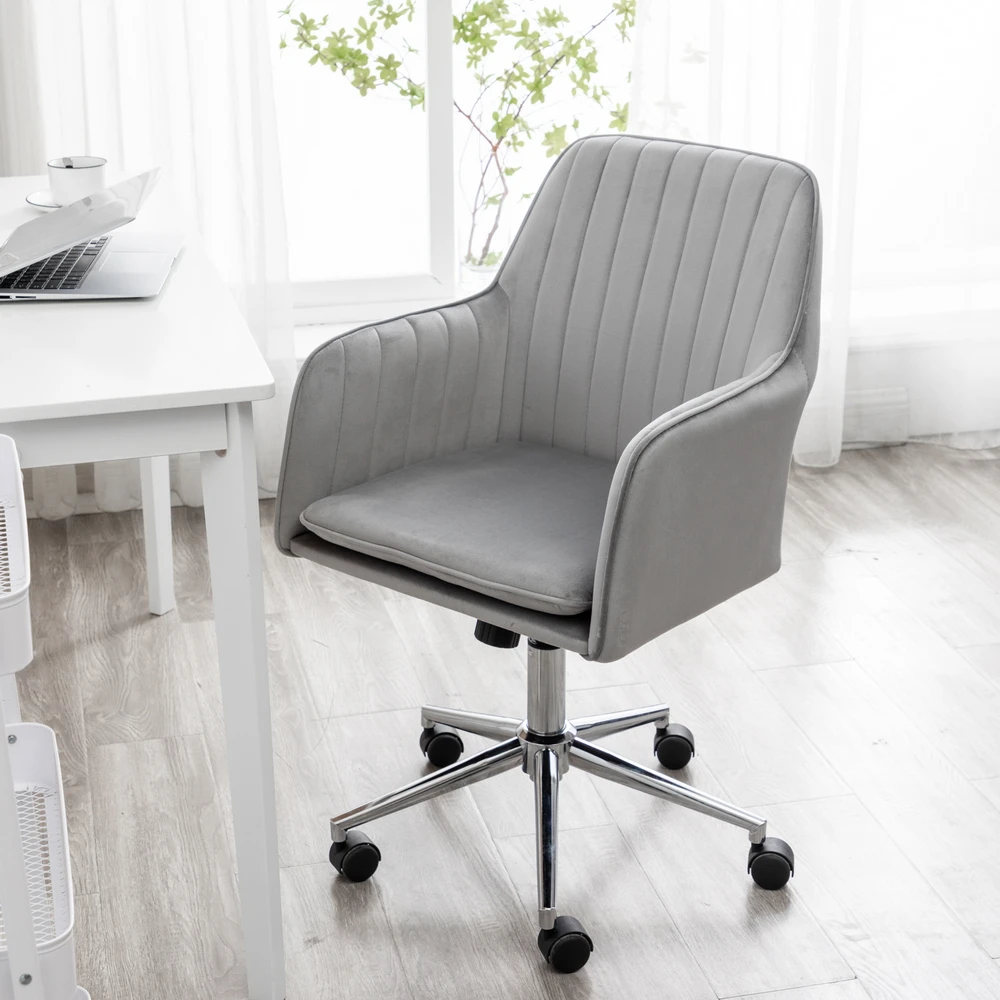 Velvet Fabric Home Office Chair Suitable For Bedroom And Study Metal Base Modern Adjustable Lifting Swivel Chair With Armrest
Velvet Fabric Home Office Chair Suitable For Bedroom And Study Metal Base Modern Adjustable Lifting Swivel Chair With Armrest