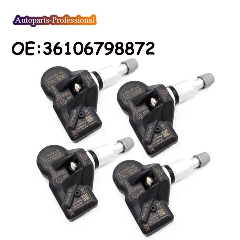4 pcs/lot Car accessories For BMW 5 6 7 X1 X3 X4 New TPMS Tire Pressure Sensor 433MHz 36106798872 3610-6798-872 TPMS Sensor 
4 pcs/lot Car accessories For BMW 5 6 7 X1 X3 X4 New TPMS Tire Pressure Sensor 433MHz 36106798872 3610-6798-872 TPMS Sensor