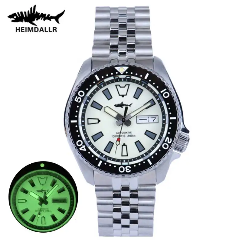 HEIMDALLR Men NH36A Automatic Mechanical Watch Sharkey SKX007 Watches Sapphire Crystal C3 Full night light 200M Diver Watch
HEIMDALLR Men NH36A Automatic Mechanical Watch Sharkey SKX007 Watches Sapphire Crystal C3 Full night light 200M Diver Watch