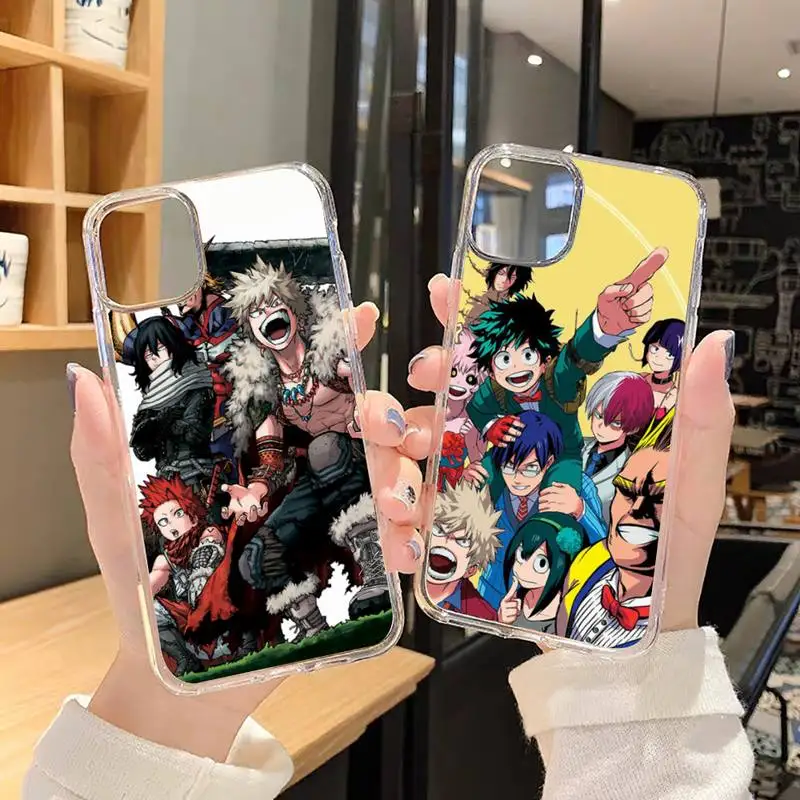 My Hero Academia Phone Case Transparent for iPhone 6 7 8 11 12 s mini pro X XS XR MAX Plus SE Clear mobile bag Shell Cover Coque
My Hero Academia Phone Case Transparent for iPhone 6 7 8 11 12 s mini pro X XS XR MAX Plus SE Clear mobile bag Shell Cover Coque