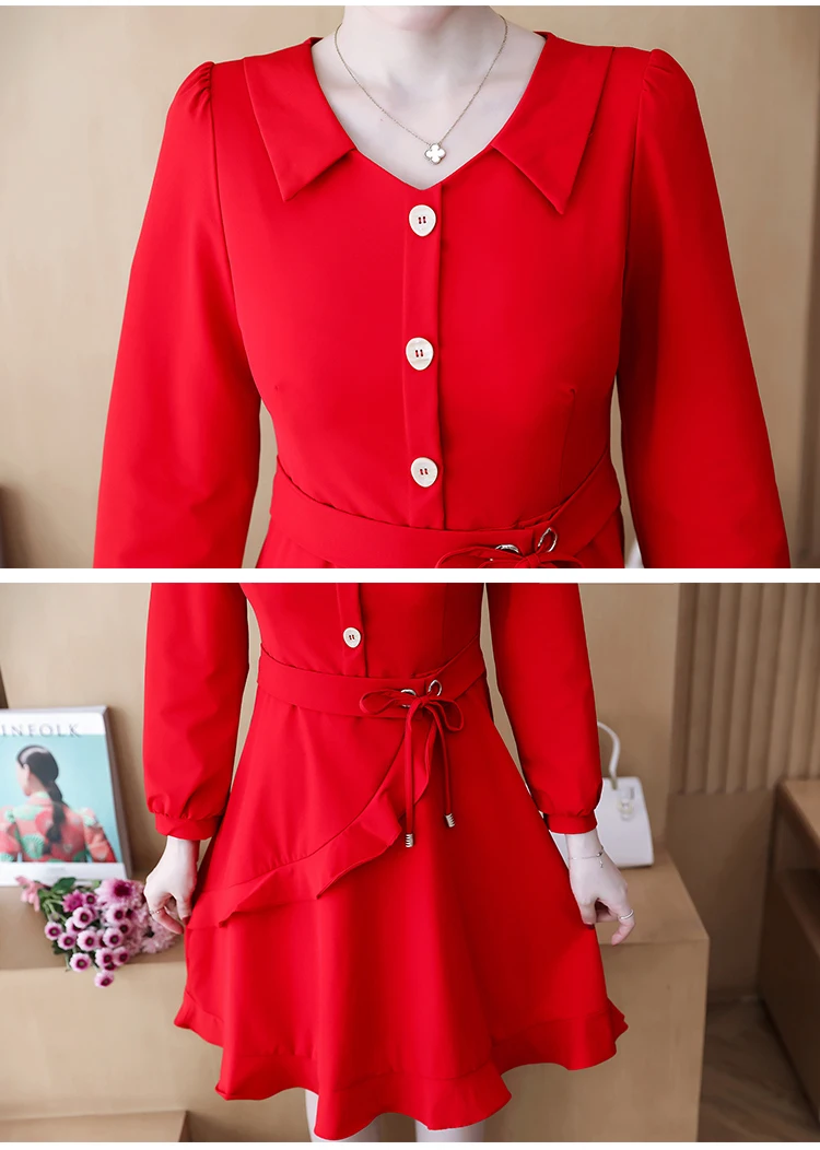 Vestidos Plus Size Dress Women Red Ladies Dresses Ruffle Christmas Dress Office Lady Korean Dress Vestidos De Fiesta De Noche
Vestidos Plus Size Dress Women Red Ladies Dresses Ruffle Christmas Dress Office Lady Korean Dress Vestidos De Fiesta De Noche