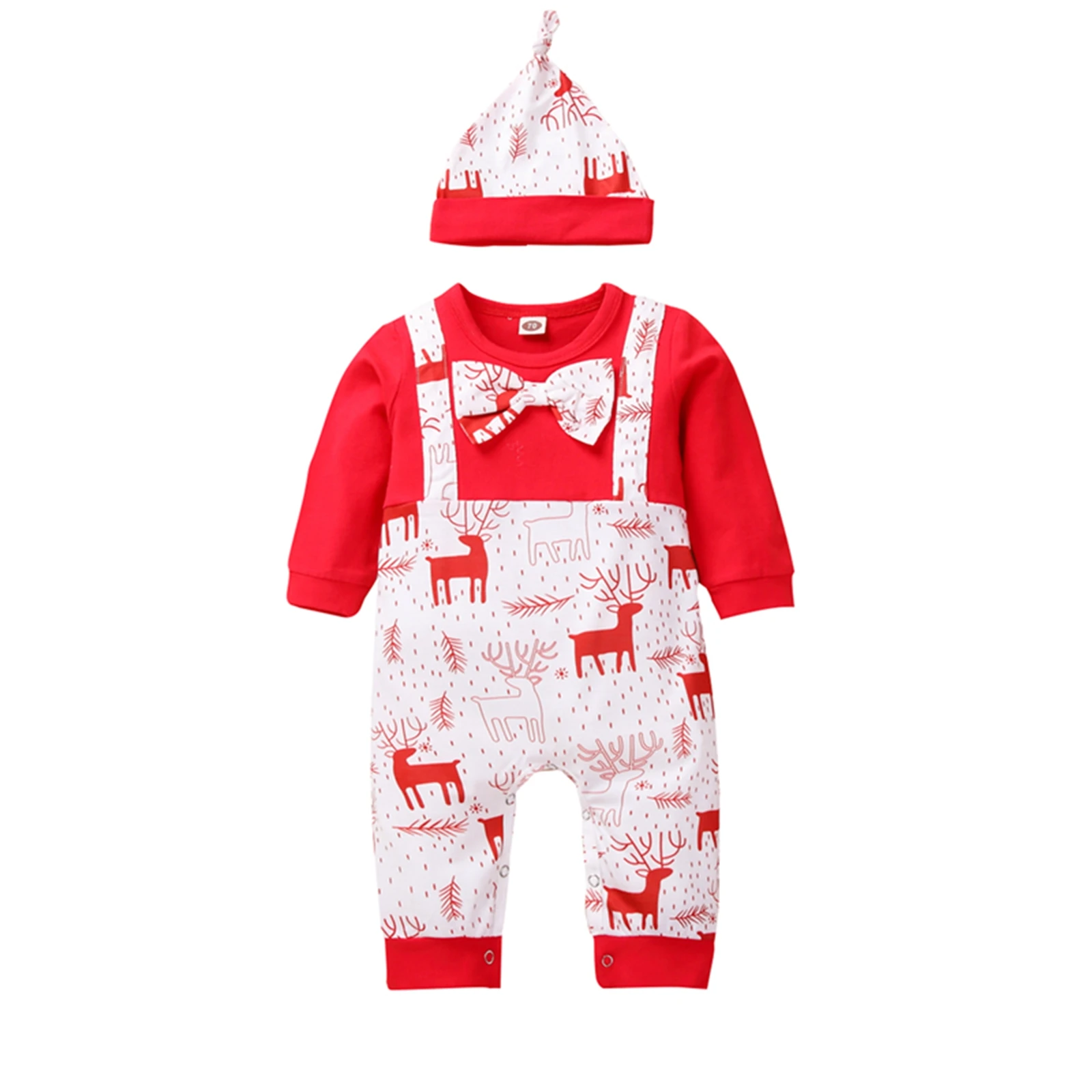 Autumn Toddler Babys Casual Cotton Long Sleeve Jumpsuit with Hat Round Neck Cute Christmas Print Fake-two Pants Romper
Autumn Toddler Babys Casual Cotton Long Sleeve Jumpsuit with Hat Round Neck Cute Christmas Print Fake-two Pants Romper